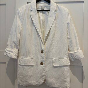 Target White Linen Blazer